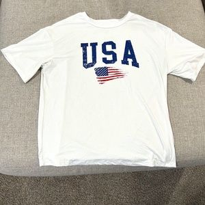 White USA T-Shirt